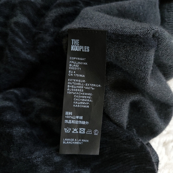 The Kooples Cheetah Leopard Dark Academia Cashmere Sweater - Picture 9 of 12